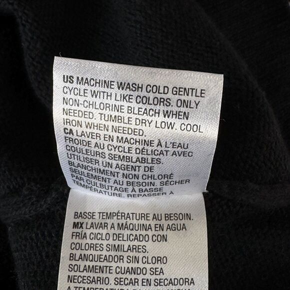 Karen Scott Small Sweater Crossover V-Neck Long Sleeve Stretch Pullover Black - Picture 7 of 7